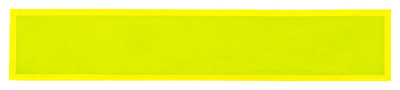 Reflexschild - glänzend - Klett - 42x8cm - leuchtgelb - Wunschtext
