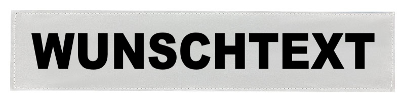 Reflexschild - matt - Klett - 40x8cm - silber - Wunschtext
