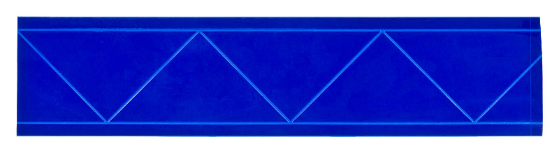 Reflexband - glänzend - 5cm Breite,X-Muster - blau - Meterware