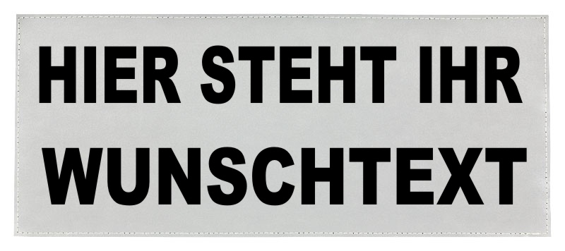 Reflexschild - matt - Klett - 38x16cm - silber - Wunschtext