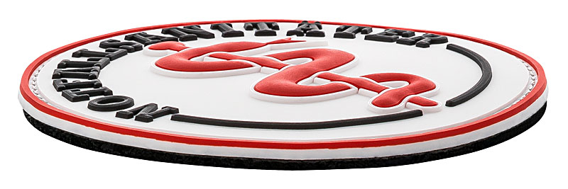 Gummi Emblem Patch, 8cm rund, NOTFALLSANITÄTER, mit Kletthaken aufgenäht