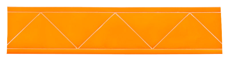 Reflexband - glänzend - 5cm Breite,X-Muster - leuchtrot - Meterware