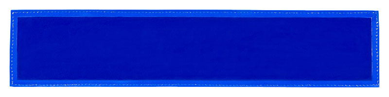 Reflexschild - glänzend - Klett - 38x8cm - blau - unbeschriftet