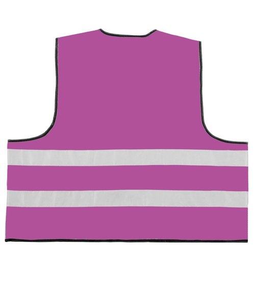 Warnweste Funktionsweste magenta pink mit 2 Reflexstreifen Größe XXL