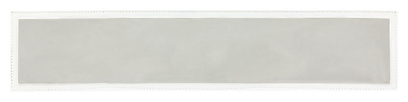 Reflexschild - glänzend - Klett - 38x8cm - weiß - unbeschriftet