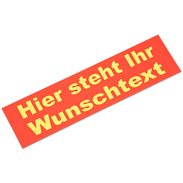 Magnetfolie - 50x15cm - neonrot - Wunschtext