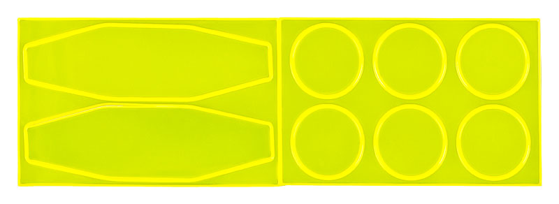 Reflektierende Aufkleber - Ellipsen und Kreise - gelb