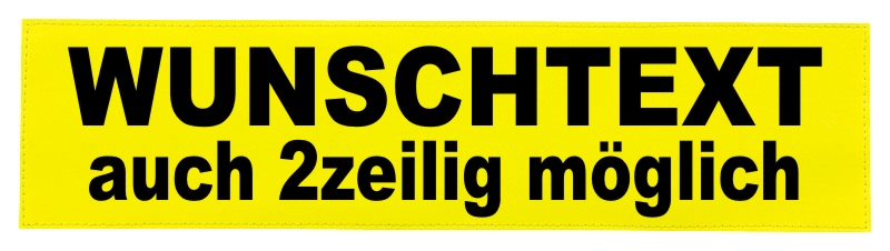 Reflexschild - matt - Klett - 44x11cm - zitronengelb - Wunschtext