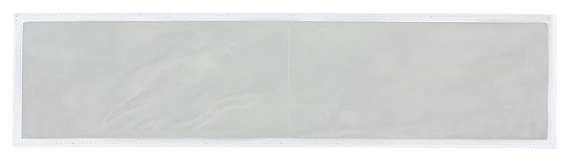 Reflexschild - glänzend - Klett - 44x11cm - weiß - unbeschriftet