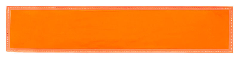 Reflexschild - glänzend - Klett - 38x8cm - leuchtrot - unbeschriftet