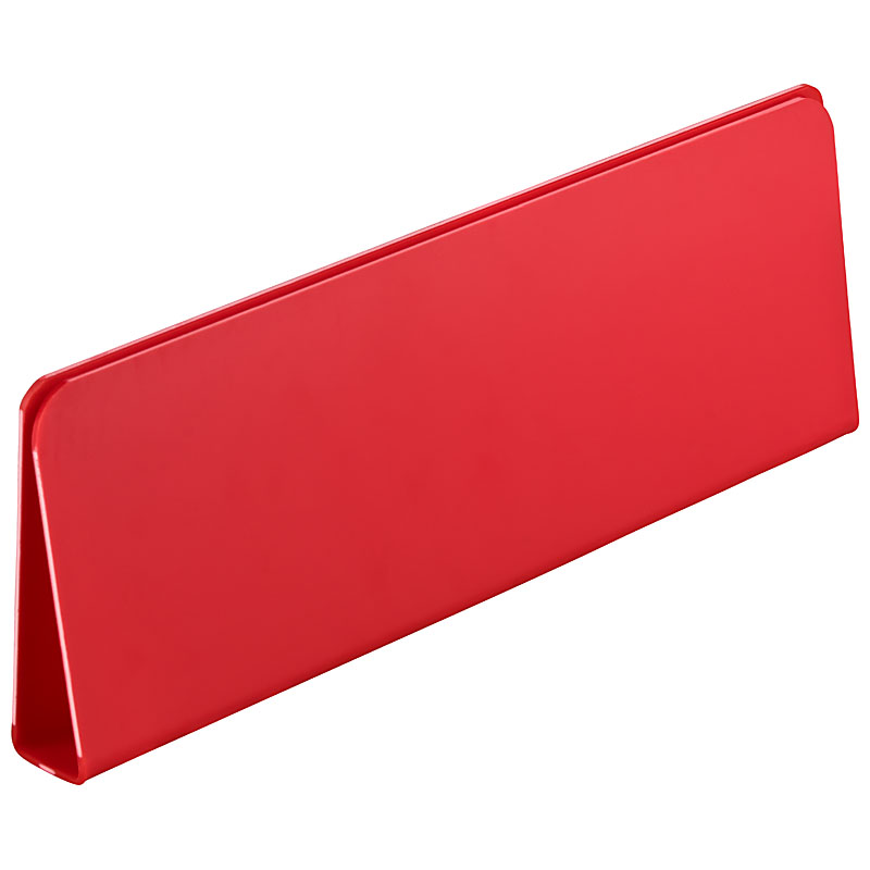 Klemmschild für Sonnenblende, 29,5x10cm, rot, unbeschriftet