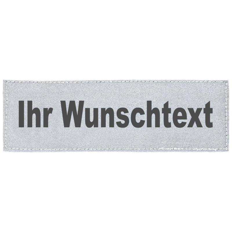 Reflexschild - matt - Klett - 15x5cm - silber - Wunschtext