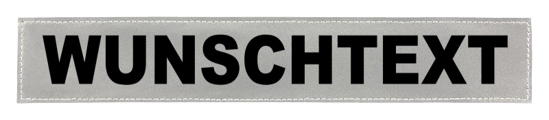 Reflexschild - matt - Klett - 30x5cm - silber - Wunschtext