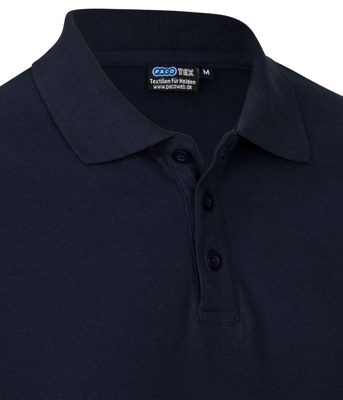 PACOTEX® Premium Poloshirt Herren, Brust- und Rückendruck FEUERWEHR (silber reflektierend) , marineblau, XXL