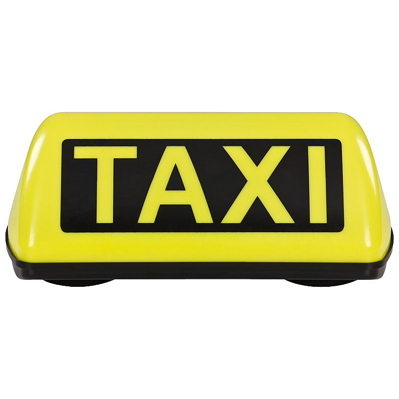 TAXI Dachzeichen SPEED Dachschild gelb mit schwarzer Aufschrift und TÜV  Gutachten bis 240 km/h