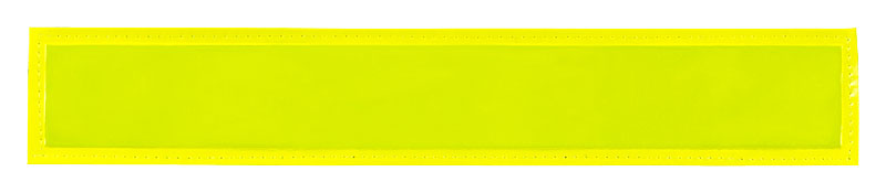 Reflexschild - glänzend - Klett - 30x5cm - leuchtgelb - Wunschtext