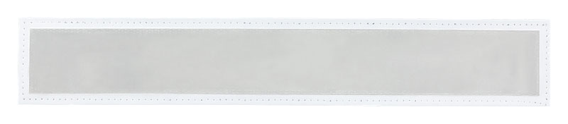 Reflexschild - glänzend - Klett - 30x5cm - weiß - Wunschtext