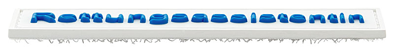 Qualifikationskennzeichnung Gummi Patch, 110x25mm, weiß mit blauer Schrift Rettungsassistentin, Kletthaken aufgenäht