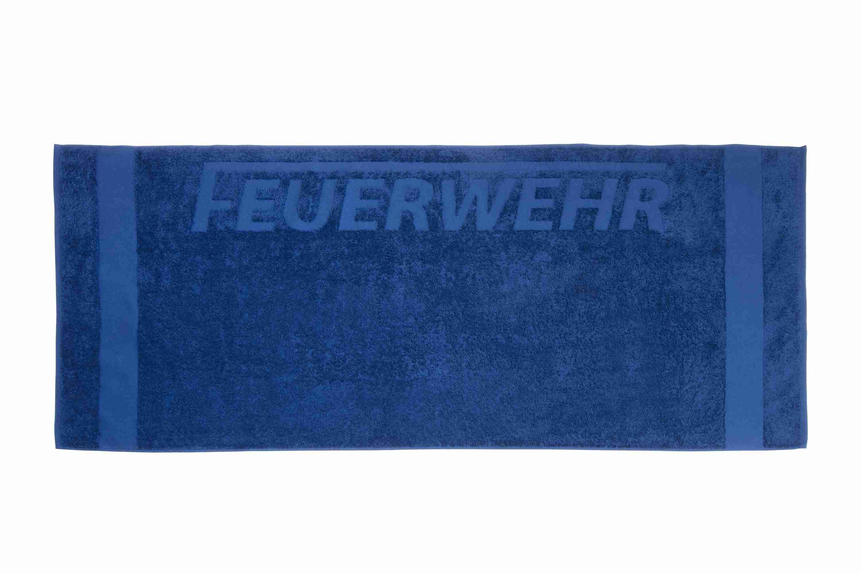 Premium Duschtuch mit FEUERWEHR Einwebung marineblau 140x70cm 100% Baumwolle, sehr flauschig, deutsche Markenqualität
