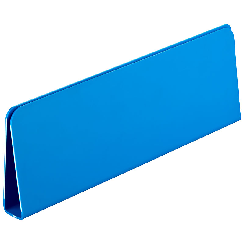 Klemmschild für Sonnenblende, 29,5x10cm, blau, unbeschriftet