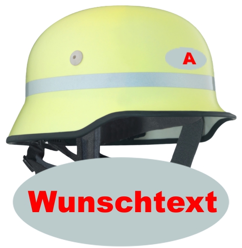 Helmkennzeichnung Helmaufkleber silber reflektierend oval 80x45mm mit Wunschtext